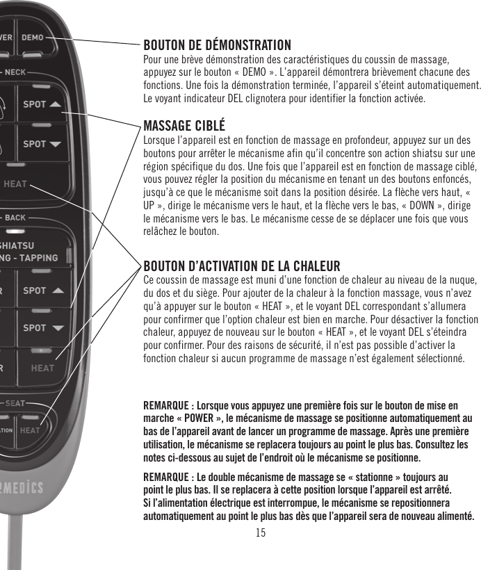 Page 15 of HoMedics MCS1000H Shiatsu Cushion User Manual 