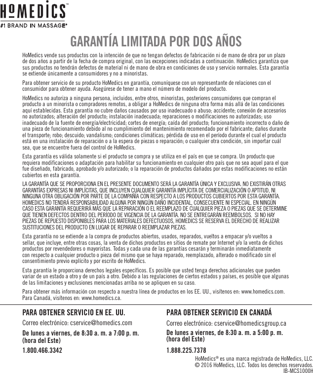 Page 24 of HoMedics MCS1000H Shiatsu Cushion User Manual 