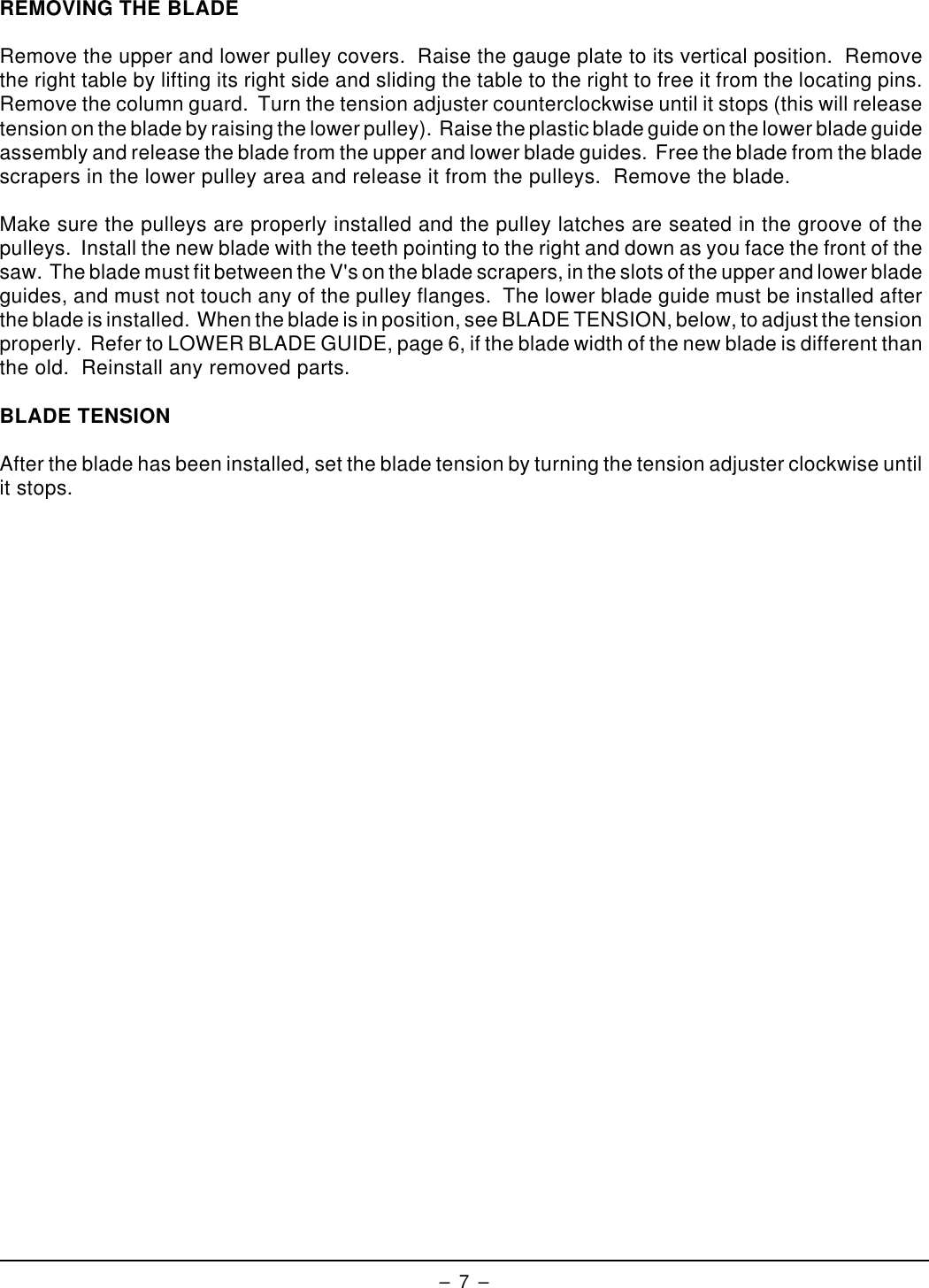 Page 7 of 12 - Hobart Hobart-5801-Users-Manual- F-16322 RevA 5801 Meat Saw  Hobart-5801-users-manual