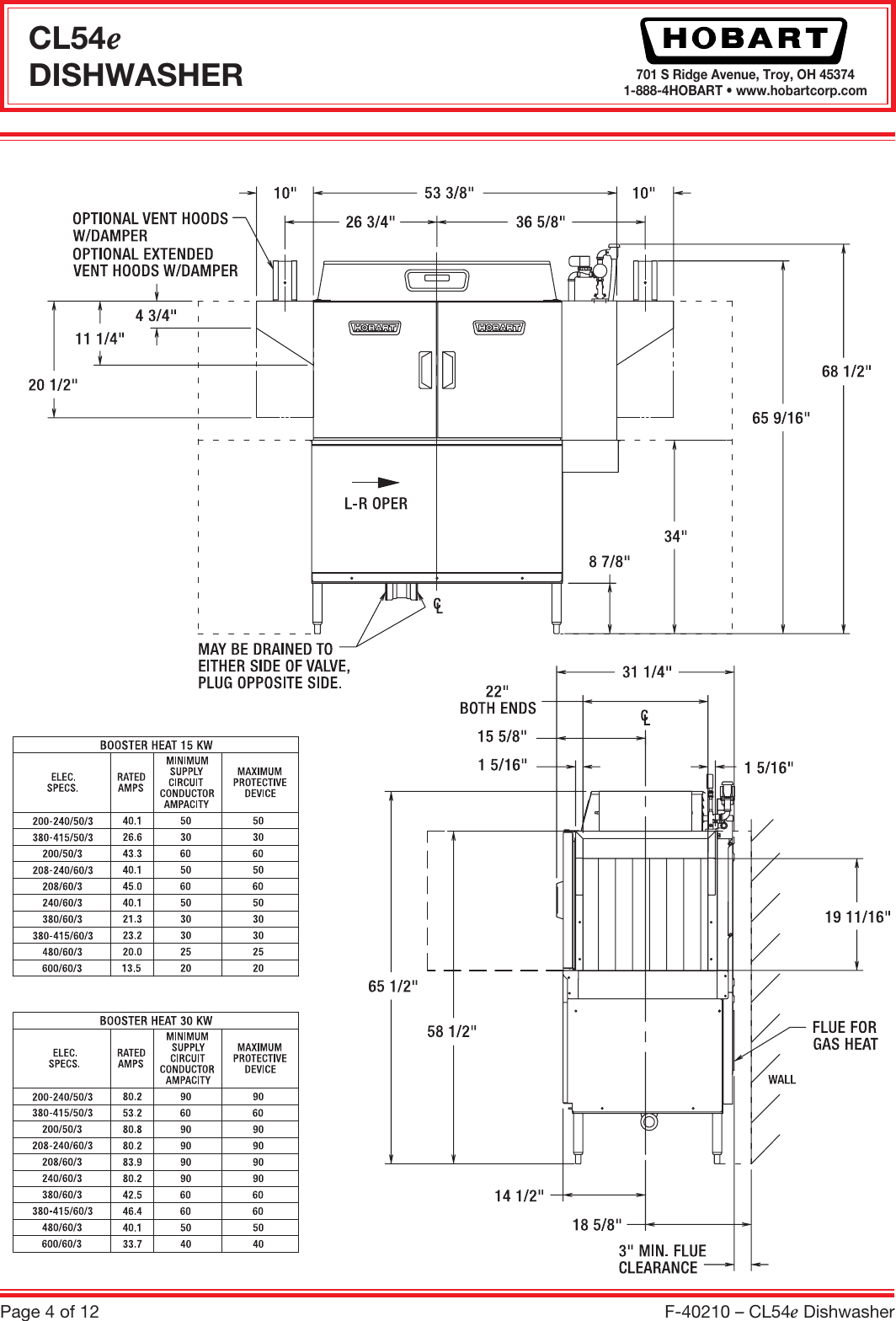 Page 4 of 12 - Hobart Hobart-Cl54E-Users-Manual-  Hobart-cl54e-users-manual