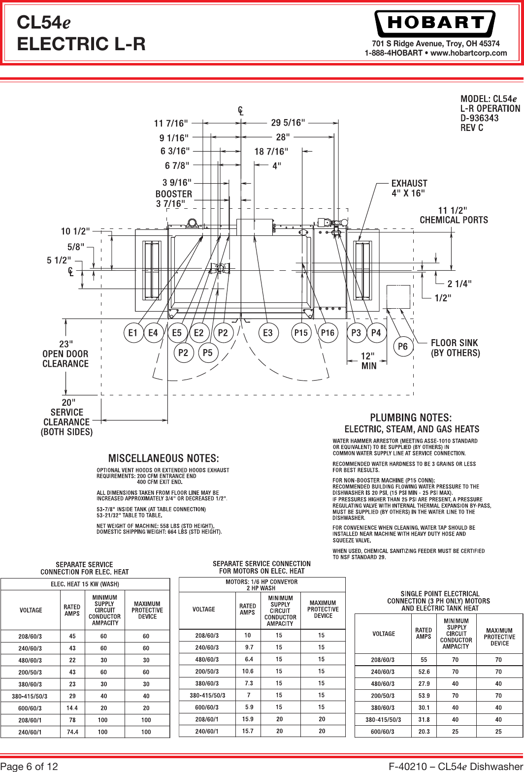 Page 6 of 12 - Hobart Hobart-Cl54E-Users-Manual-  Hobart-cl54e-users-manual