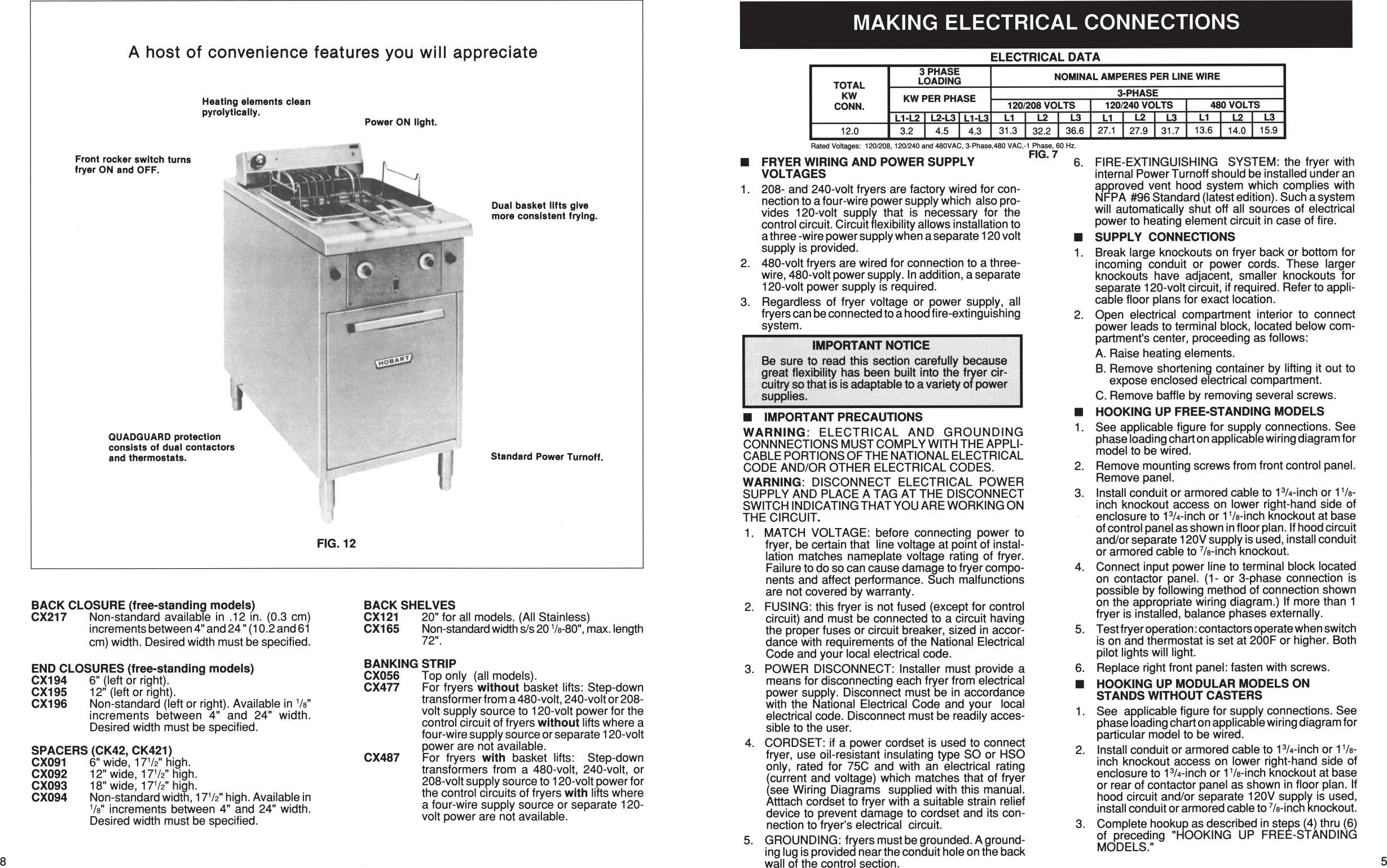 Page 5 of 12 - Hobart Hobart-Corp-Fryer-Ck40-Users-Manual- F27400  Hobart-corp-fryer-ck40-users-manual