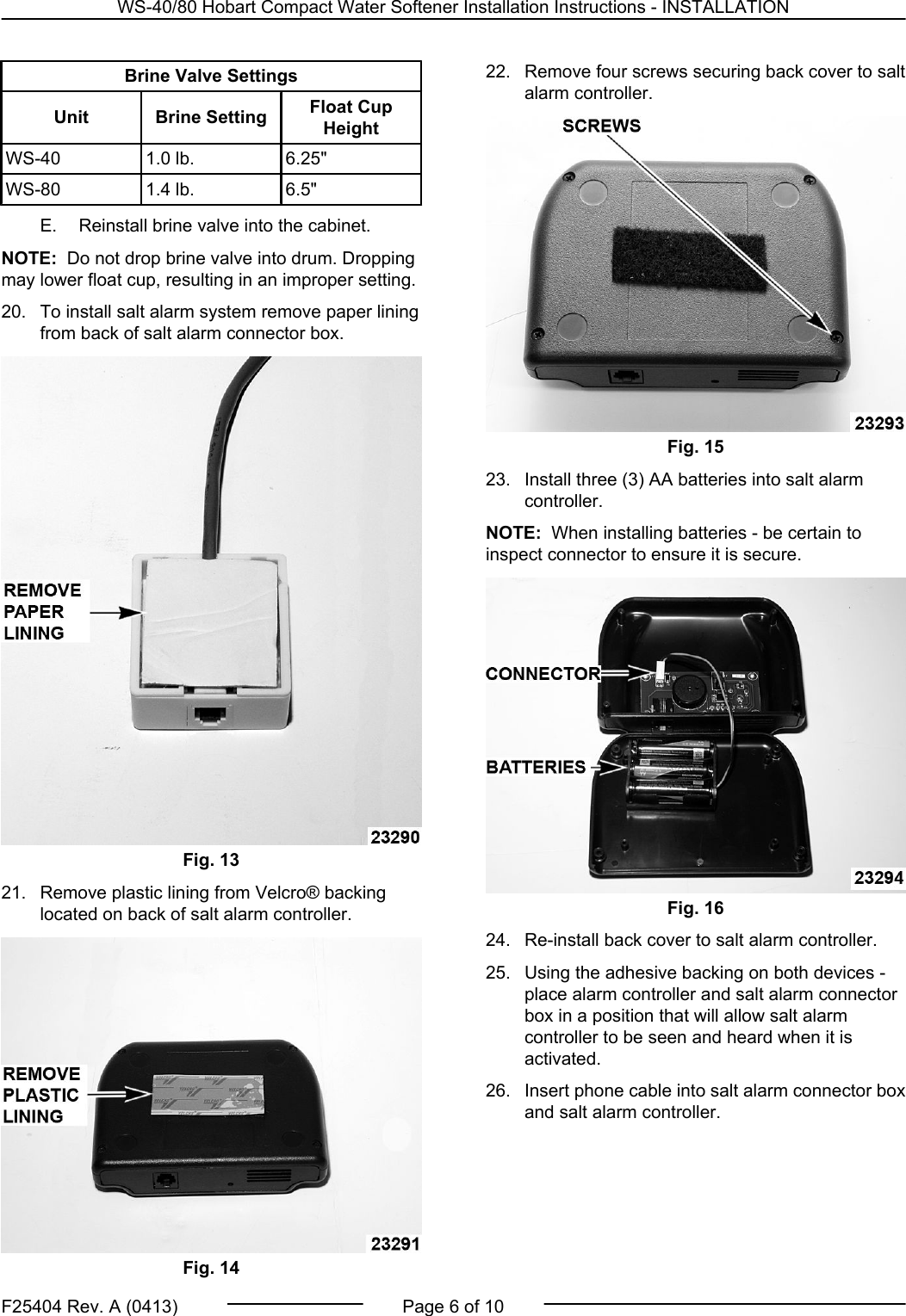 Page 6 of 10 - Hobart Hobart-Corp-Water-System-Ws-40-Users-Manual-  Hobart-corp-water-system-ws-40-users-manual