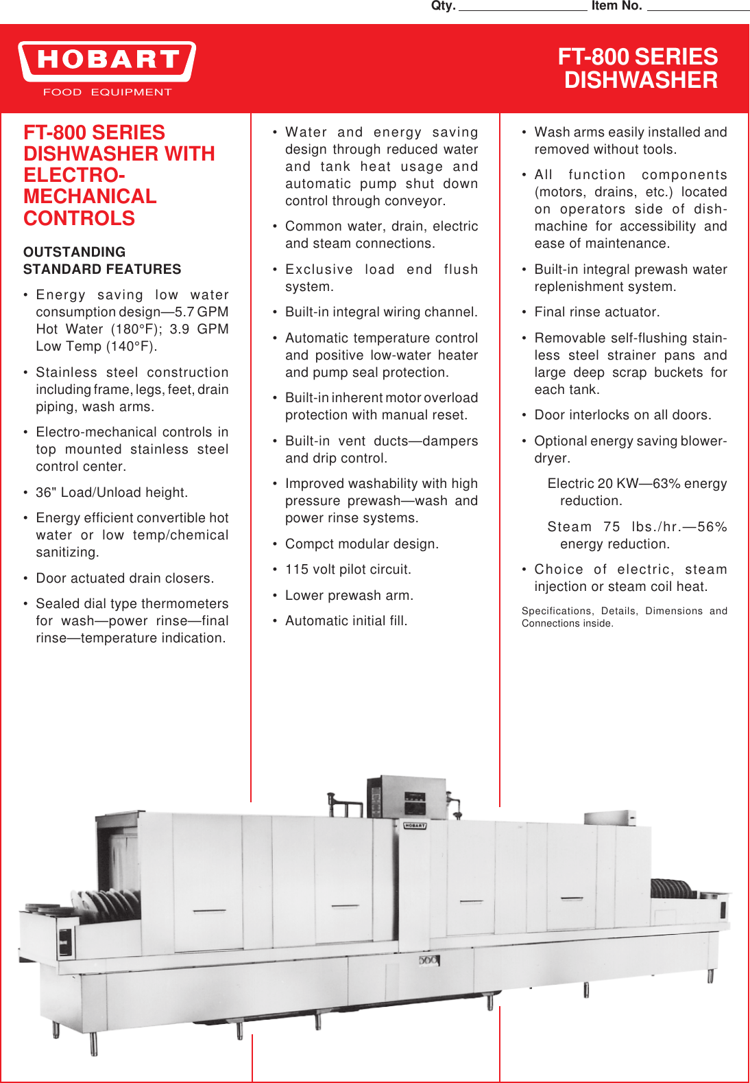Page 1 of 8 - Hobart Hobart-Ft-800-Users-Manual- F-7964 P65  Hobart-ft-800-users-manual