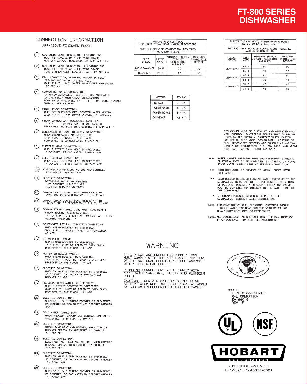 Page 5 of 8 - Hobart Hobart-Ft-800-Users-Manual- F-7964 P65  Hobart-ft-800-users-manual