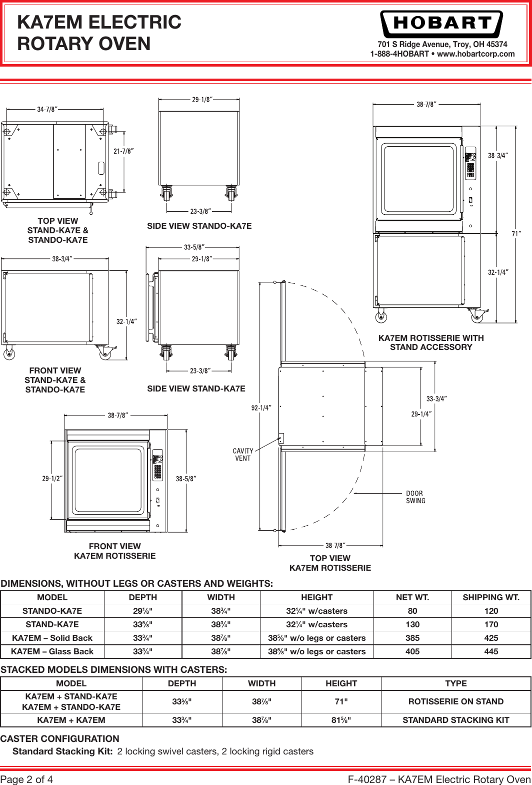 Page 2 of 4 - Hobart Hobart-Ka7Em-Users-Manual-  Hobart-ka7em-users-manual