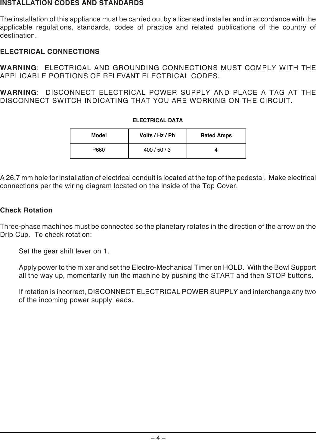 Page 4 of 12 - Hobart Hobart-P660-Users-Manual-  Hobart-p660-users-manual