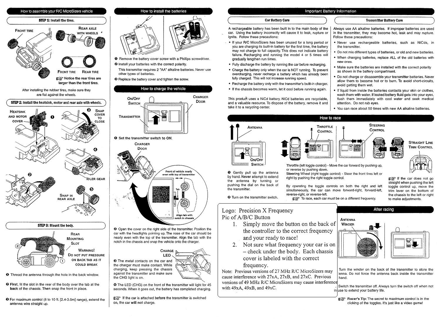 27MHz R/C TRANSMITTER User Manual