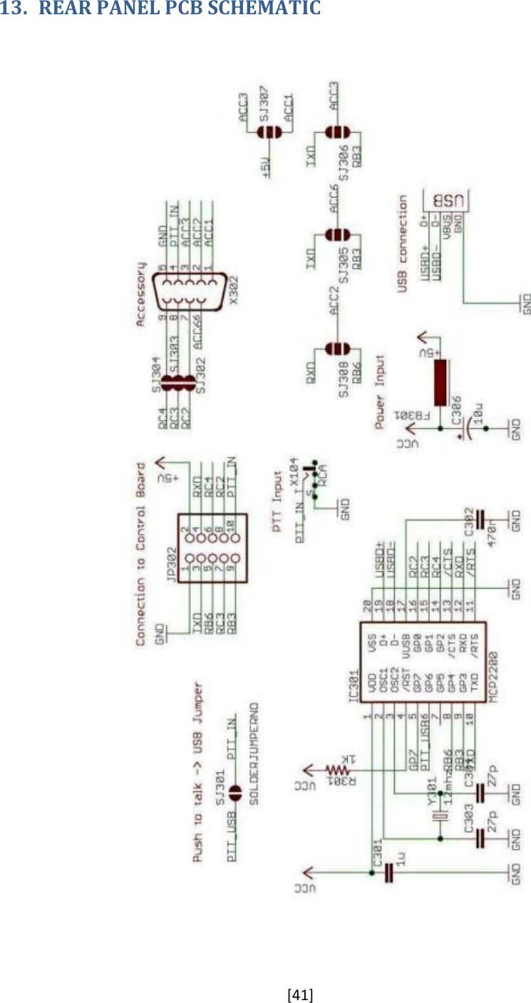 [41]  13. REAR PANEL PCB SCHEMATIC    
