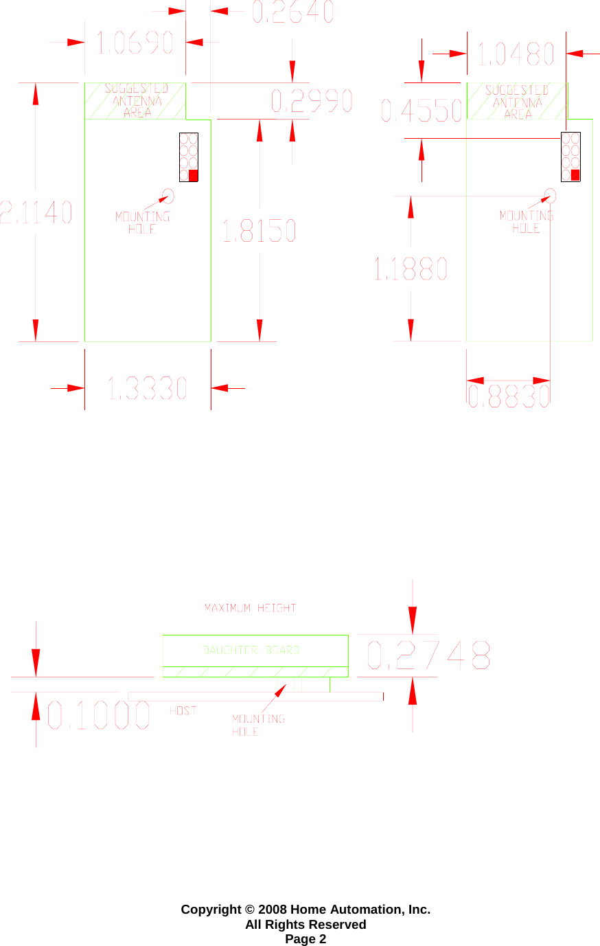 Copyright &copy; 2008 Home Automation, Inc. All Rights Reserved Page 2      