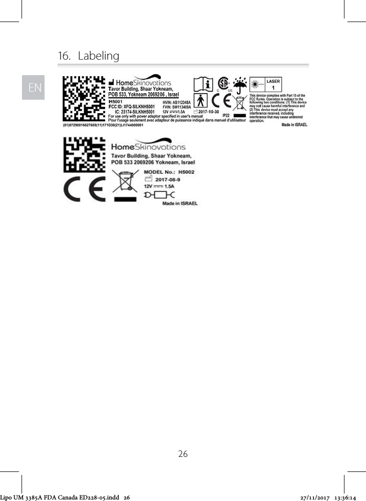 ENEN2616.  LabelingLipo UM 3385A FDA Canada ED228-05.indd   26 27/11/2017   13:36:14