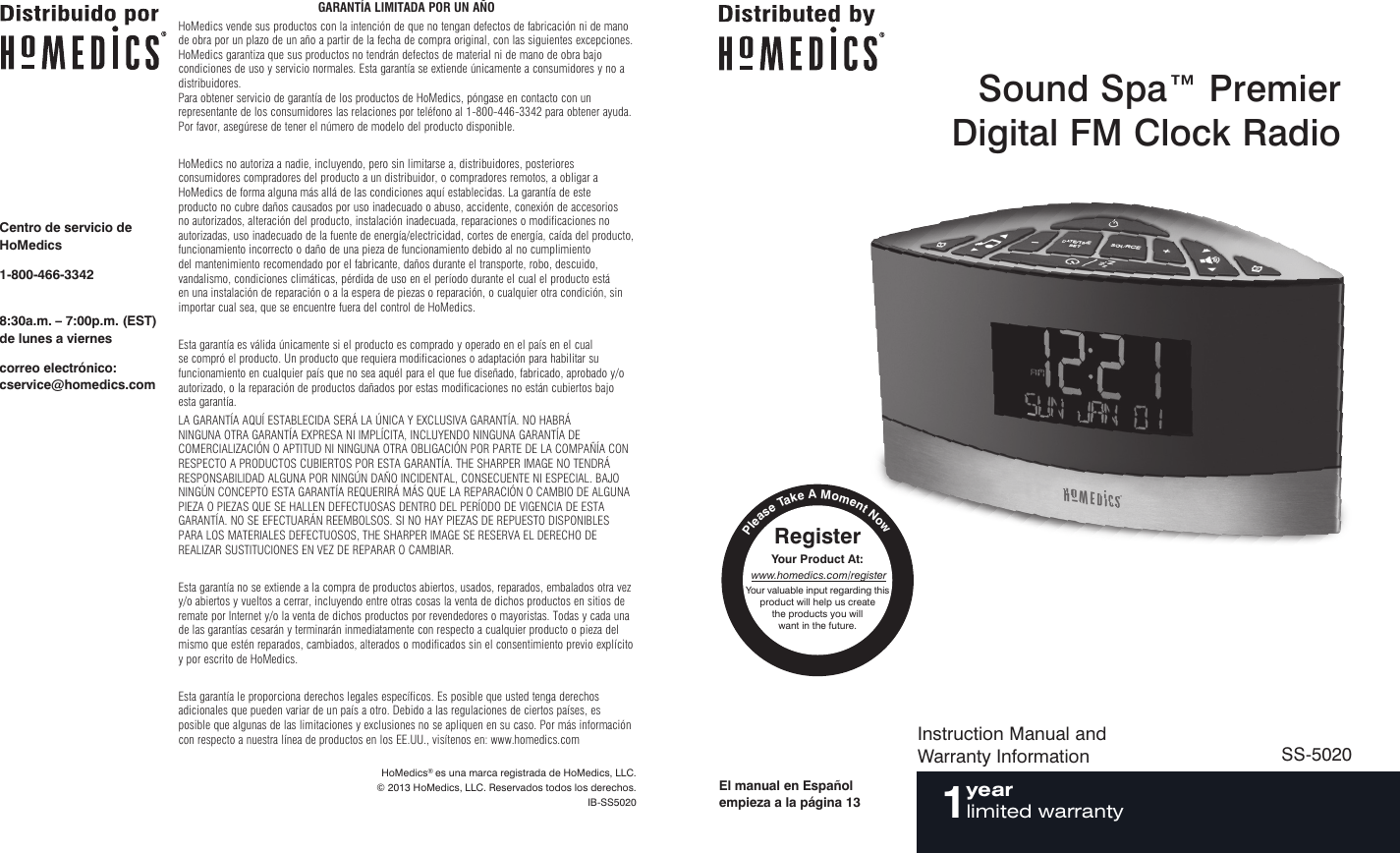 Homedics Alarm Clock Projection Manual usermanual.wiki