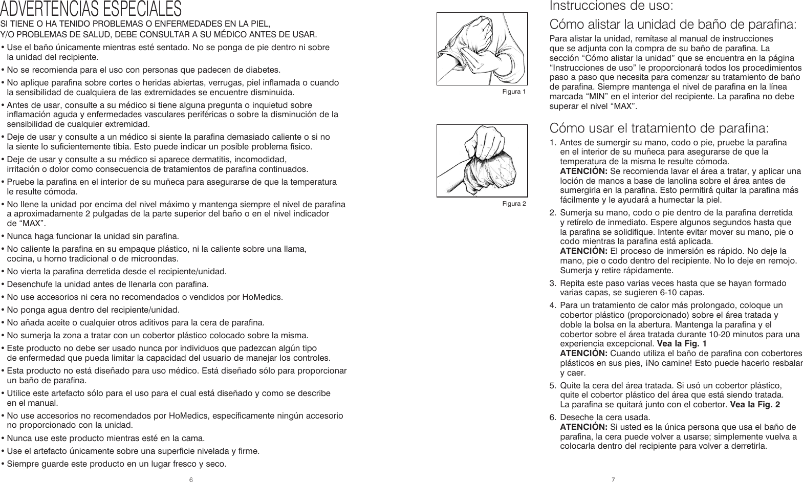 Page 4 of 6 - Homedics Homedics-Par-Wax-able-Instruction-Book-  Homedics-par-wax-able-instruction-book