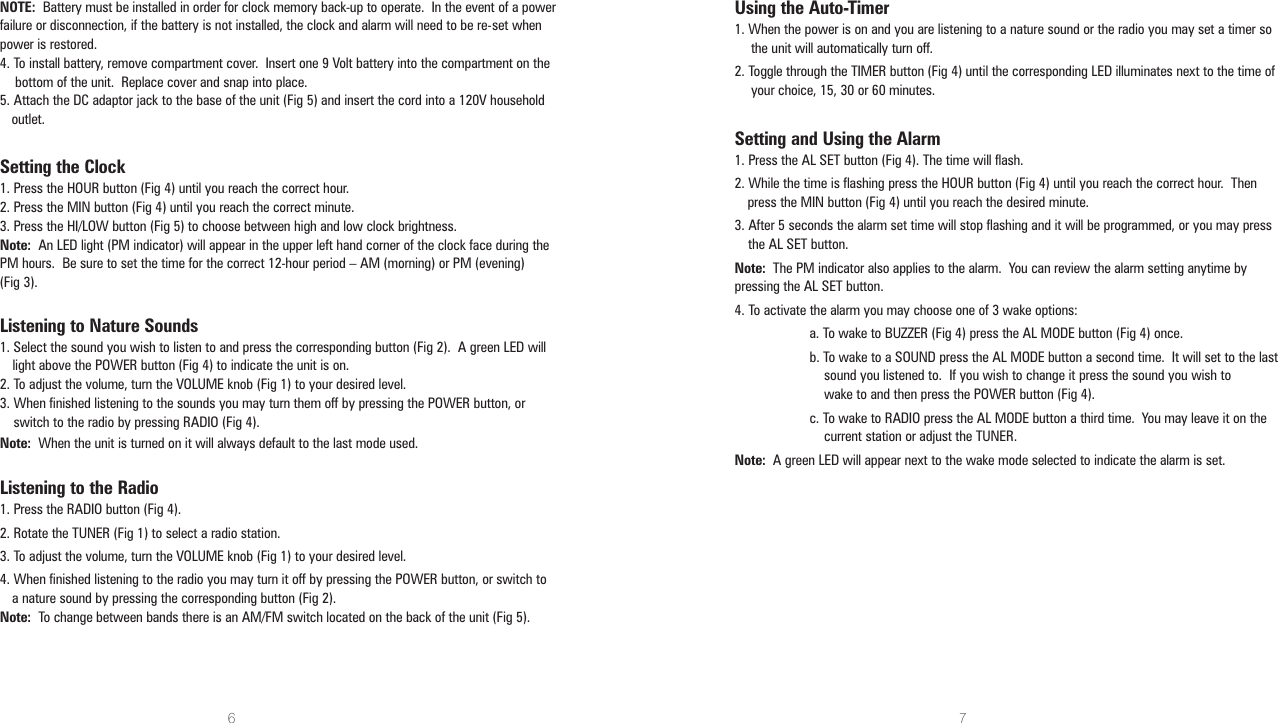 Page 4 of 10 - Homedics Homedics-Soundspa-Ib-Ss4000B-Users-Manual- SS-4000 Homedics-soundspa-ib-ss4000b-users-manual
