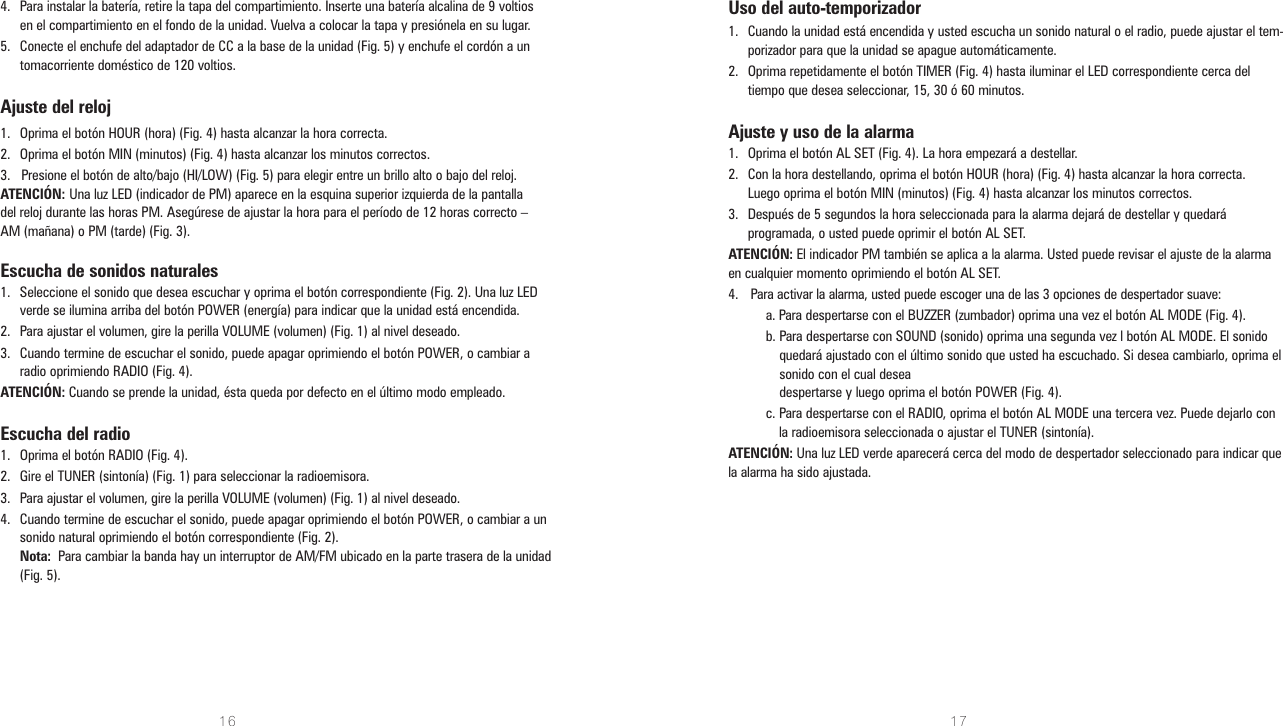 Page 9 of 10 - Homedics Homedics-Soundspa-Ib-Ss4000B-Users-Manual- SS-4000 Homedics-soundspa-ib-ss4000b-users-manual