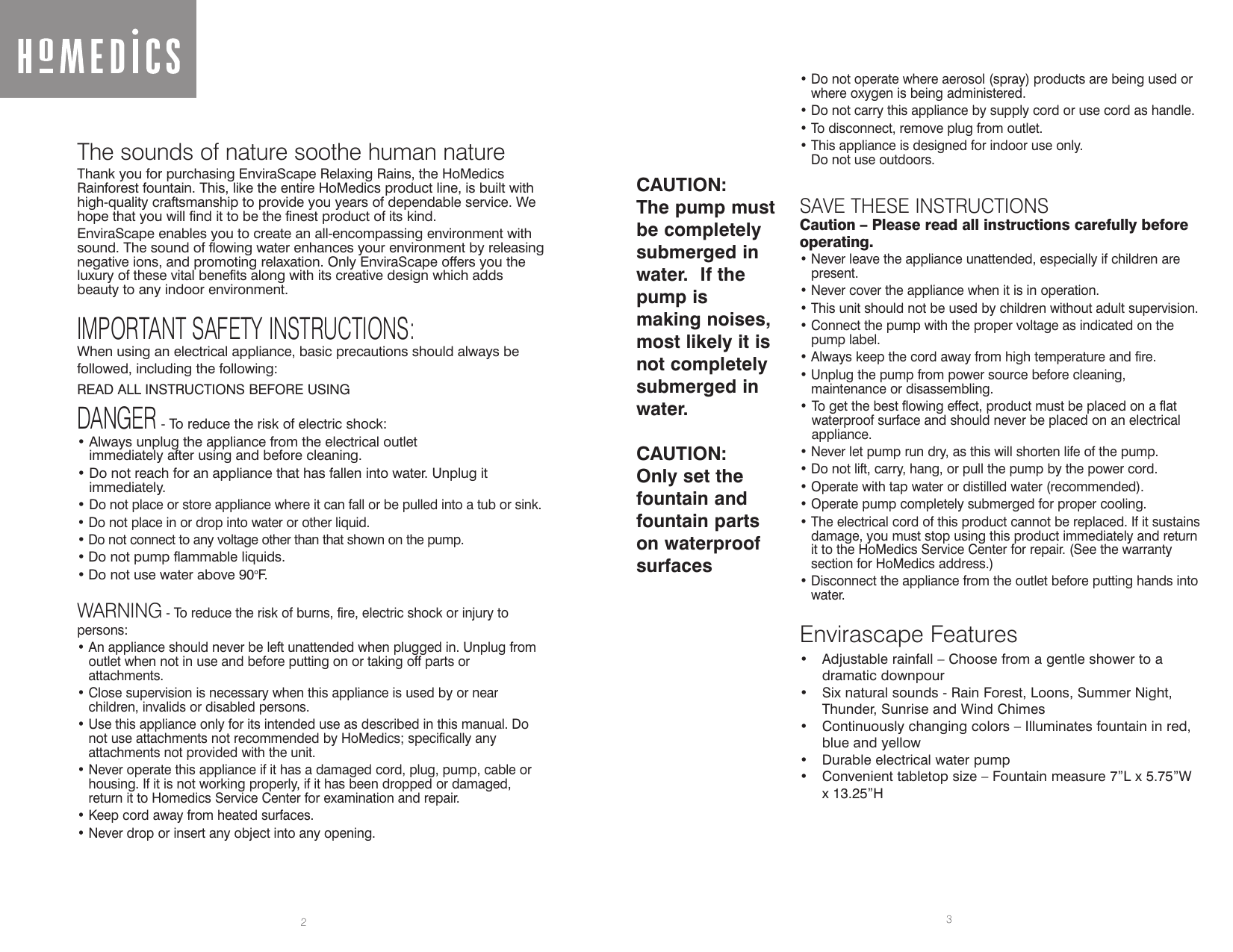 Page 2 of 4 - Homedics Homedics-Wrf-Rel-Users-Manual- WRF-REL  Homedics-wrf-rel-users-manual