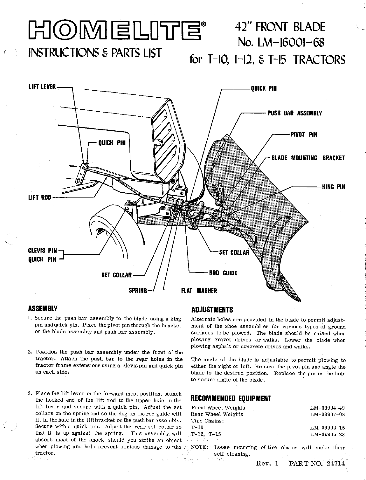 Homelite T 10 Users Manual