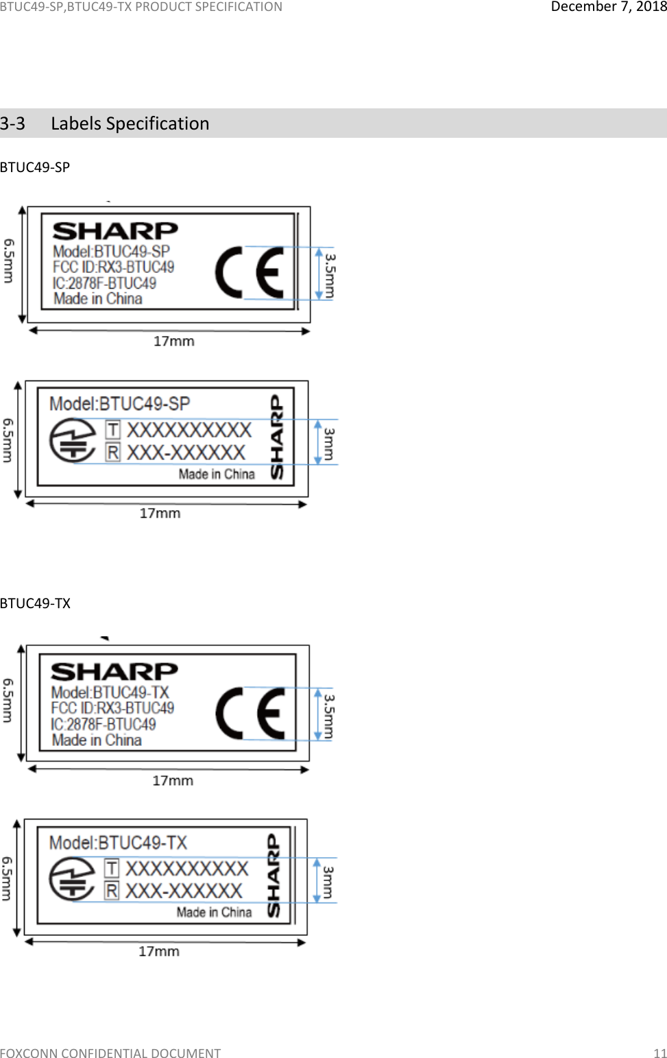 Page 12 of Hon Hai Precision Industry BTUC49 BT4.2 Wireless Module User Manual