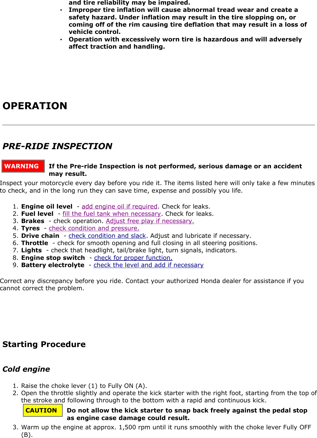 Page 2 of 10 - Honda Honda-Ct110-Users-Manual-  Honda-ct110-users-manual