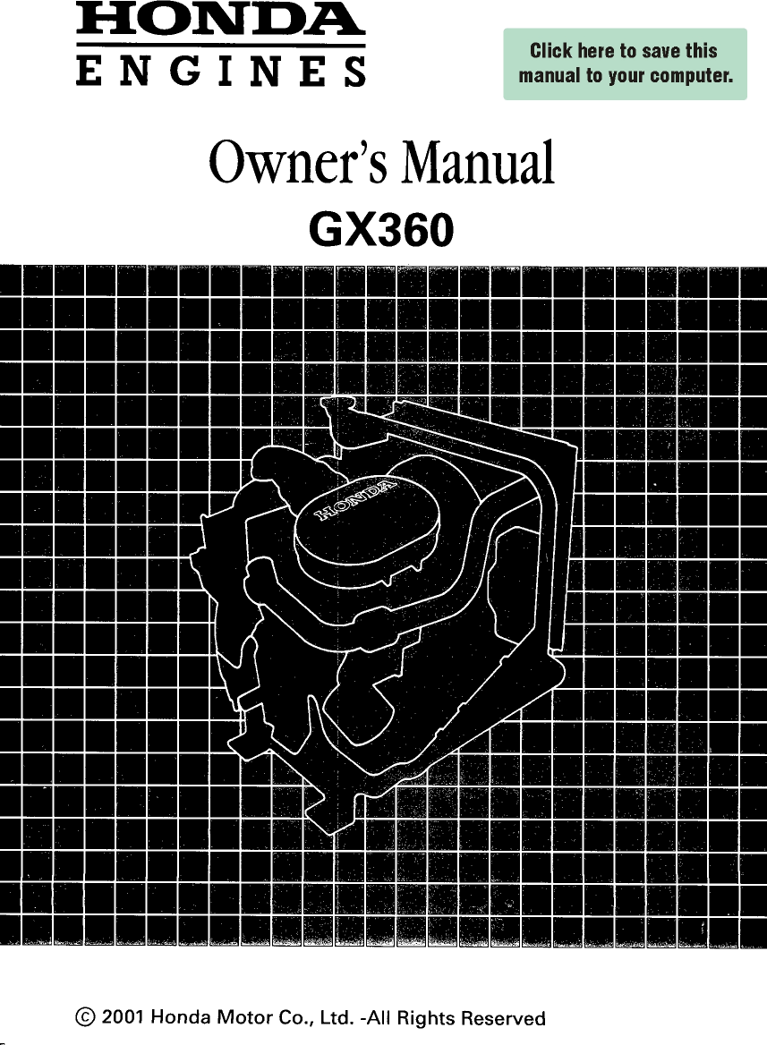 Honda Gx360 Owners Manual