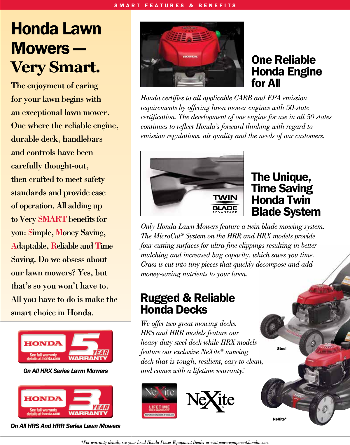 Honda !! Lawnmower Brochure