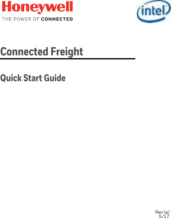 Connected Freight Quick Start Guide Rev (a)5/17