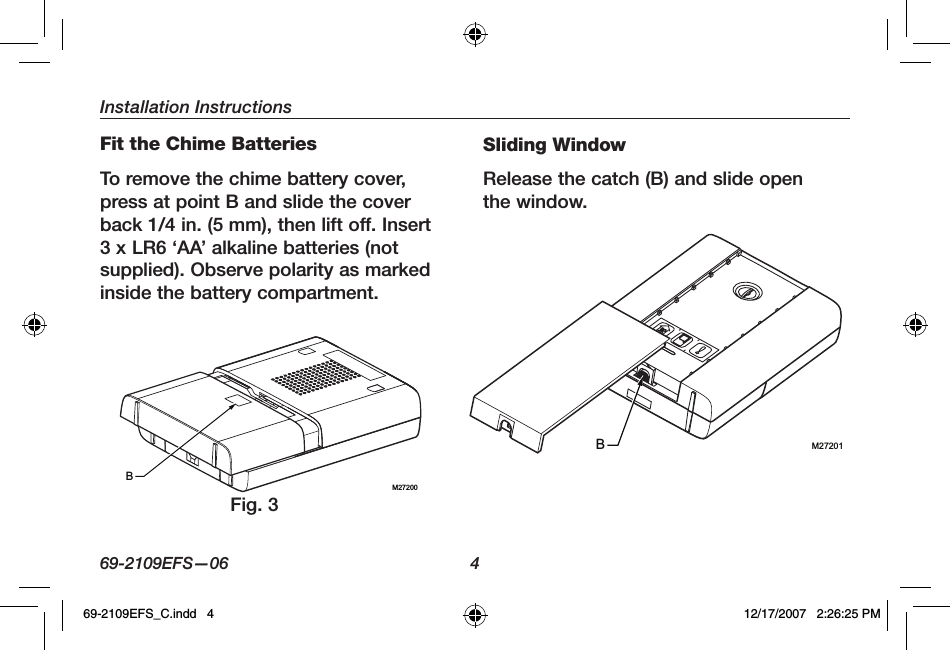 Honeywell 51360SL Premium Portable Wireless Chime User Manual 69 ...