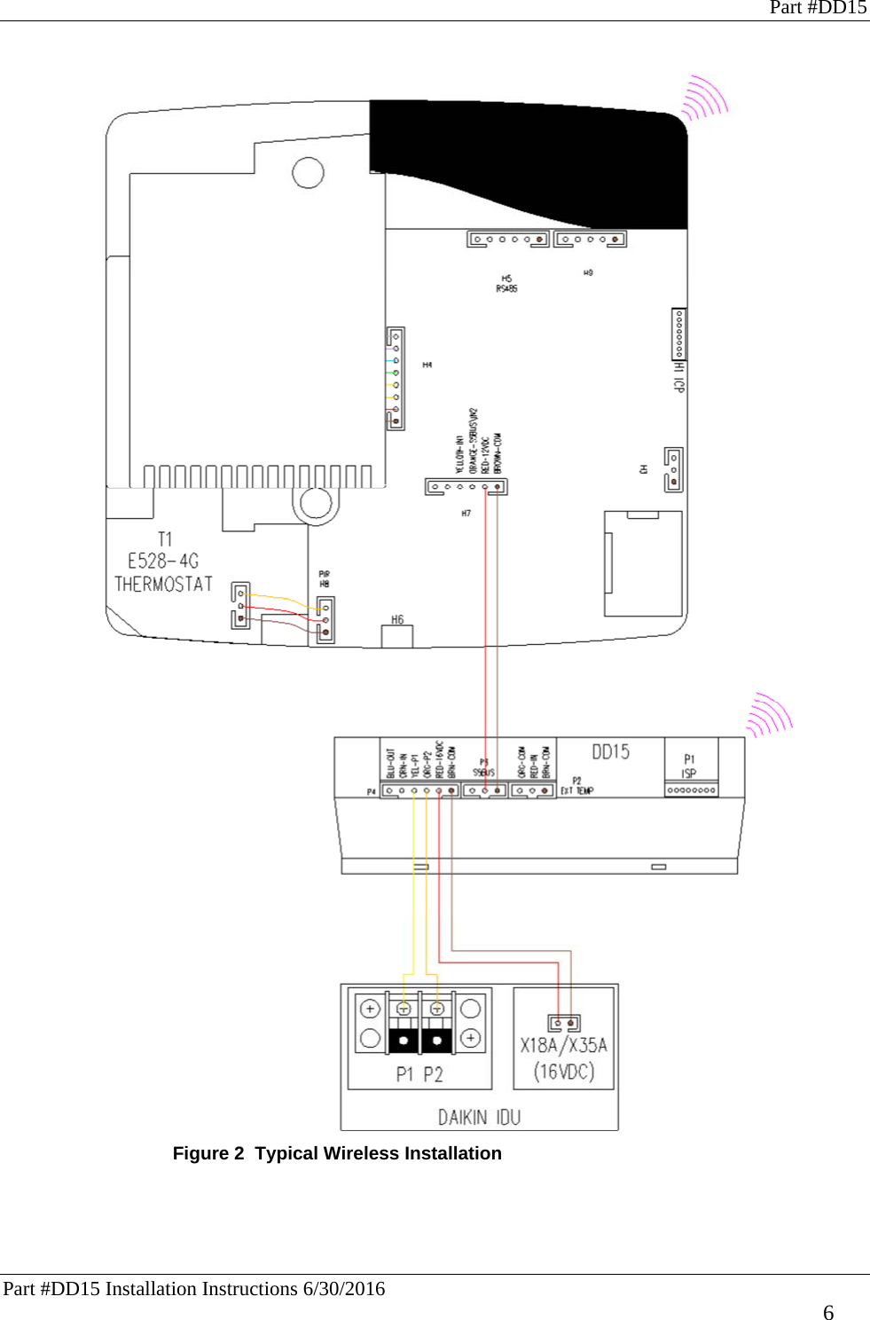 Part #DD15 Part #DD15 Installation Instructions 6/30/2016     6  Figure 2  Typical Wireless Installation   