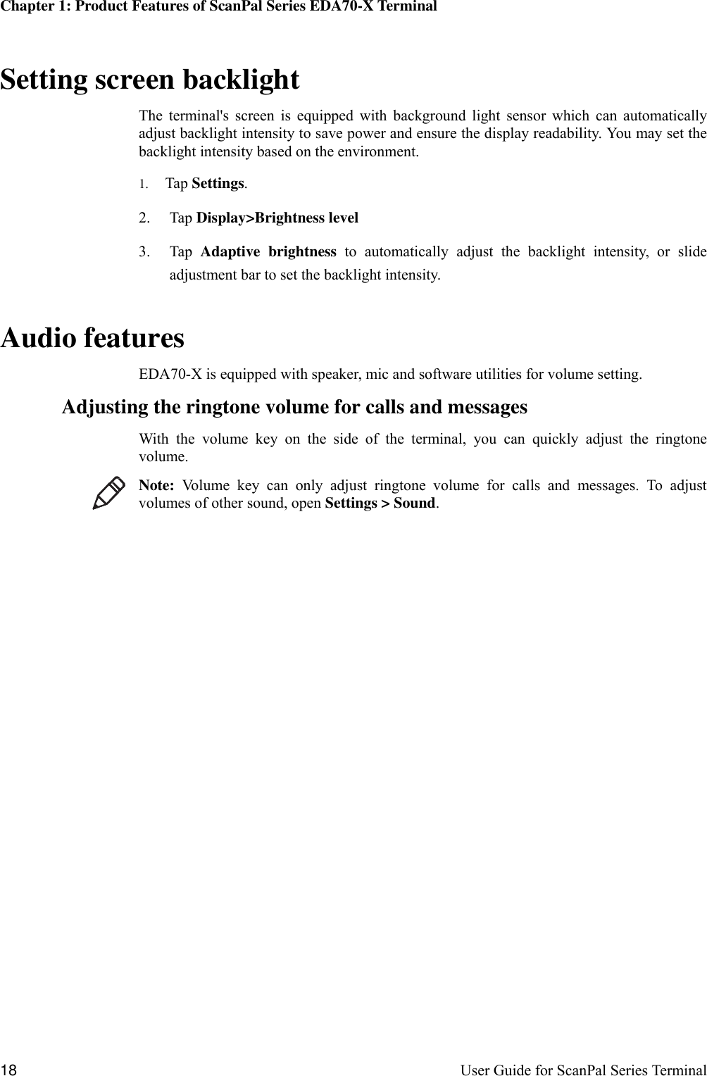 Page 24 of Honeywell EDA703 Tablet User Manual P1