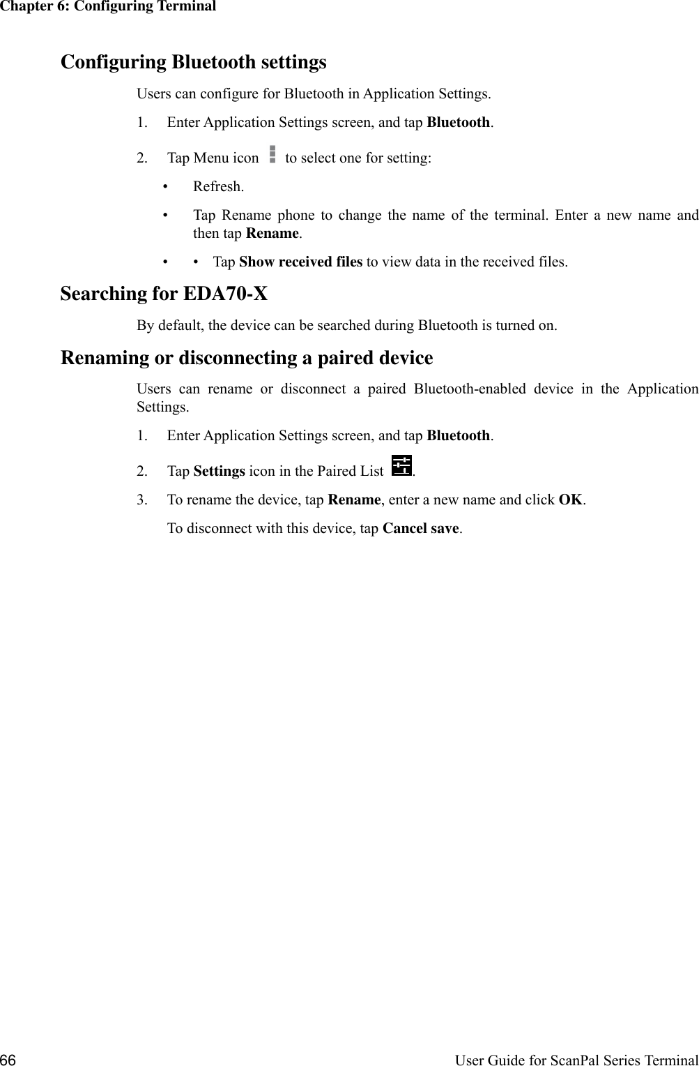 Page 72 of Honeywell EDA703 Tablet User Manual P1