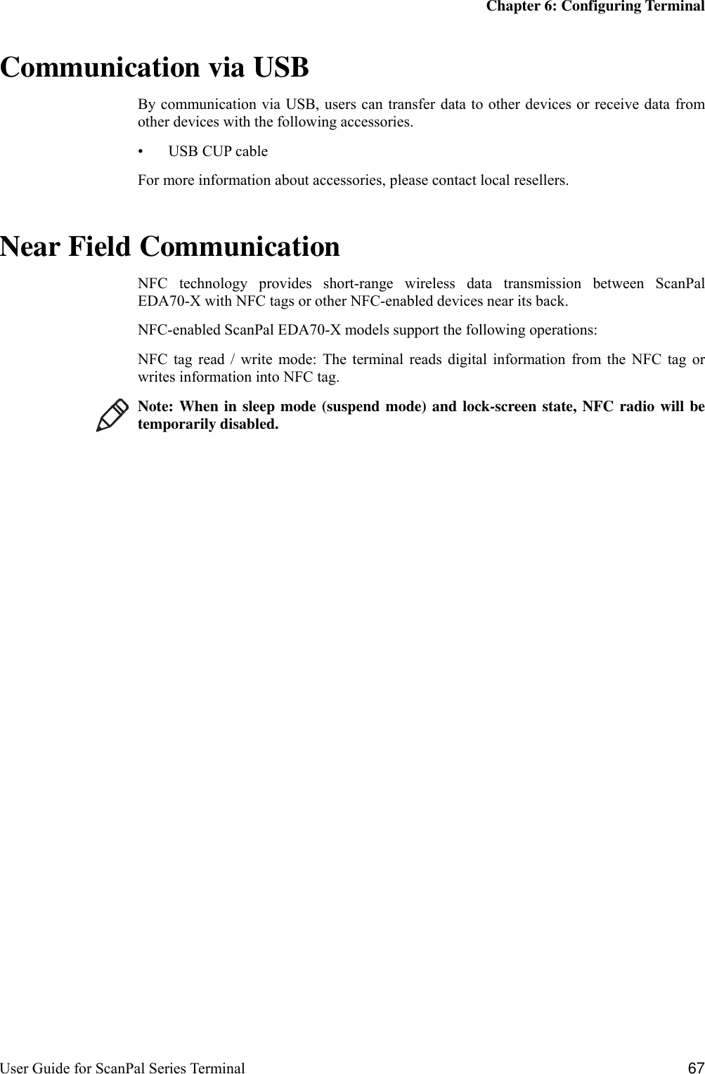 Page 73 of Honeywell EDA703 Tablet User Manual P1