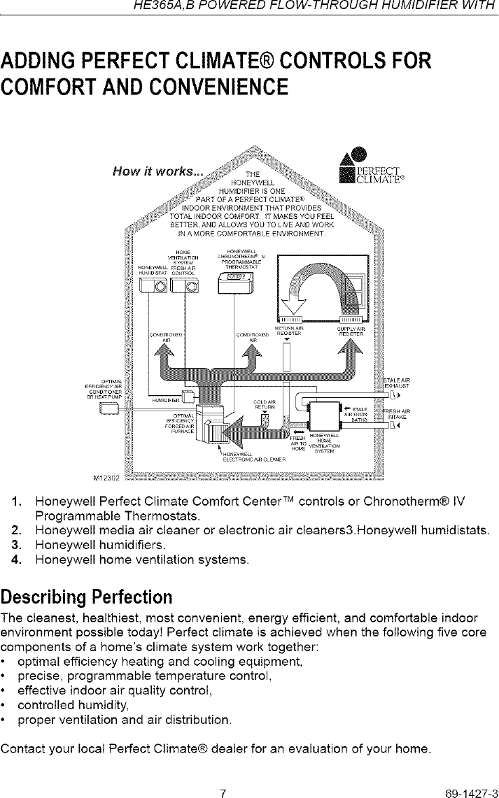 Page 7 of 8 - Honeywell HE365A1006 User Manual HUMIDIFIER - Manuals And Guides L0612227