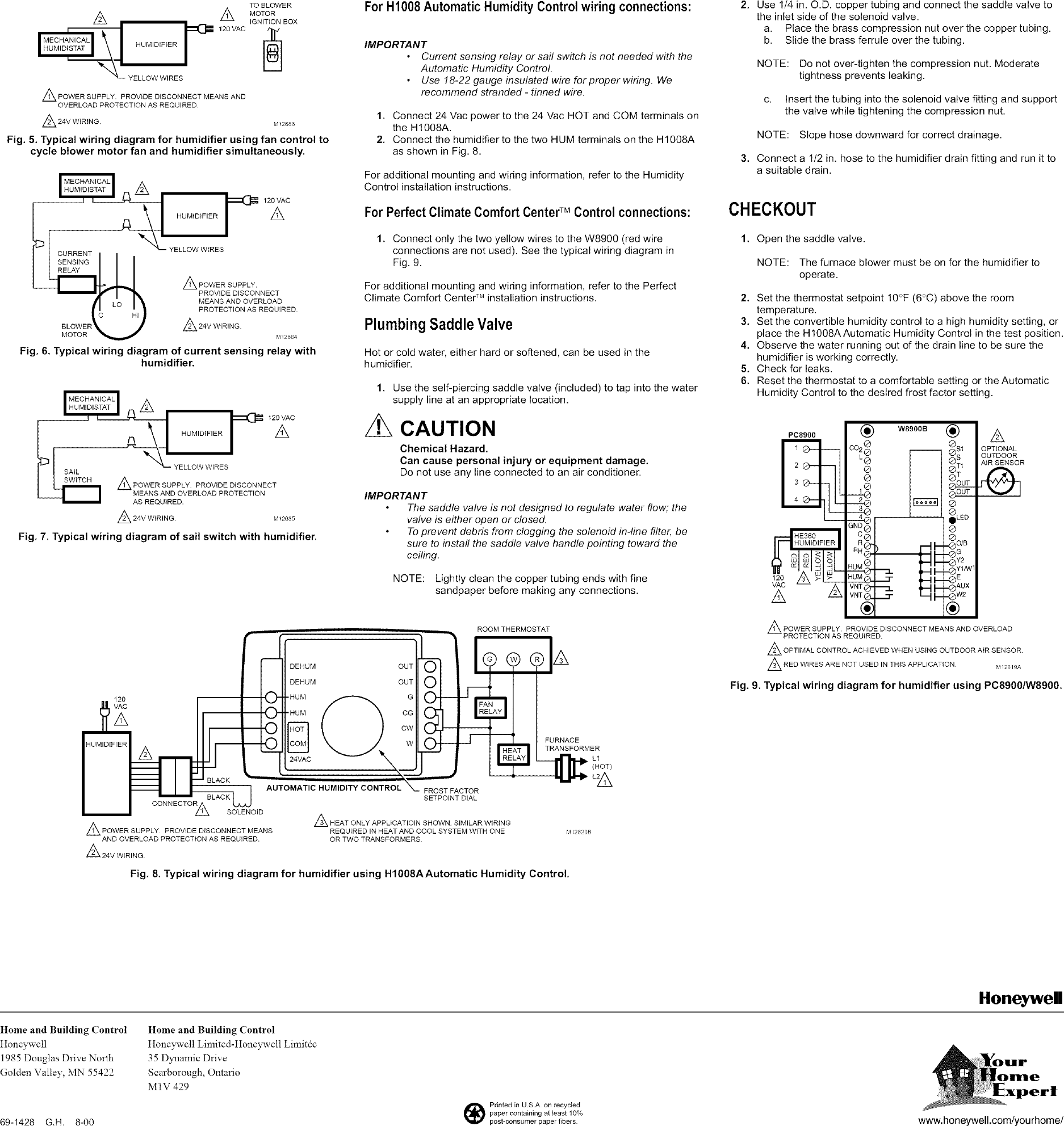 Page 2 of 2 - Honeywell HE365B1004 User Manual  HUMIDIFIER - Manuals And Guides L0612226