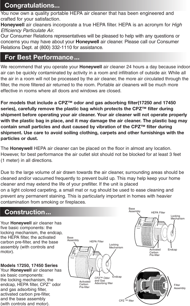 Page 3 of 7 - Honeywell Honeywell-17000-Users-Manual- AC7002.99-17000 Series OM  Honeywell-17000-users-manual