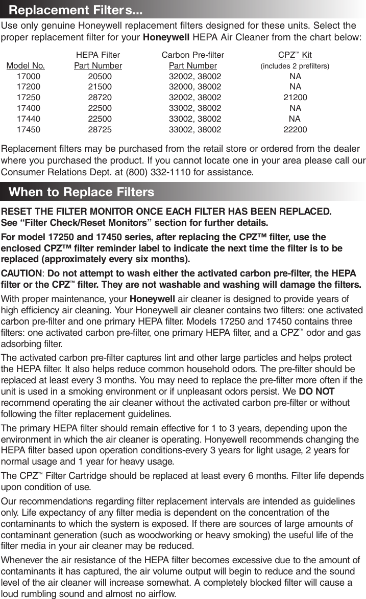 Page 5 of 7 - Honeywell Honeywell-17000-Users-Manual- AC7002.99-17000 Series OM  Honeywell-17000-users-manual