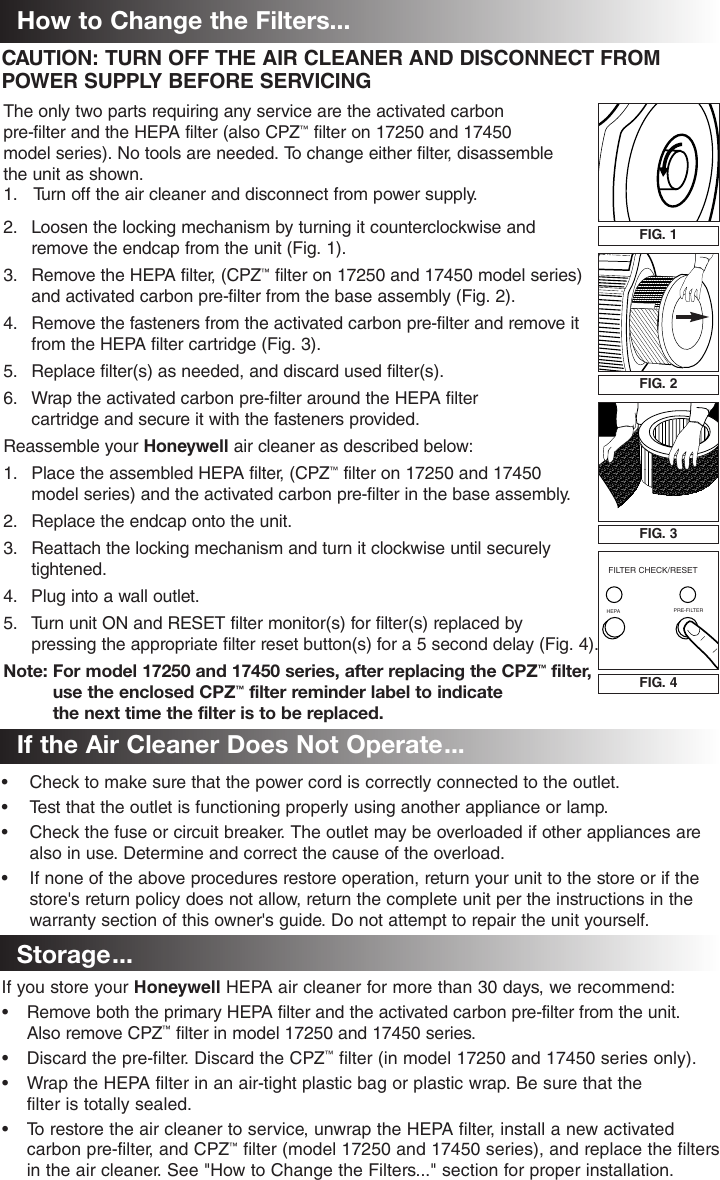 Page 6 of 7 - Honeywell Honeywell-17000-Users-Manual- AC7002.99-17000 Series OM  Honeywell-17000-users-manual