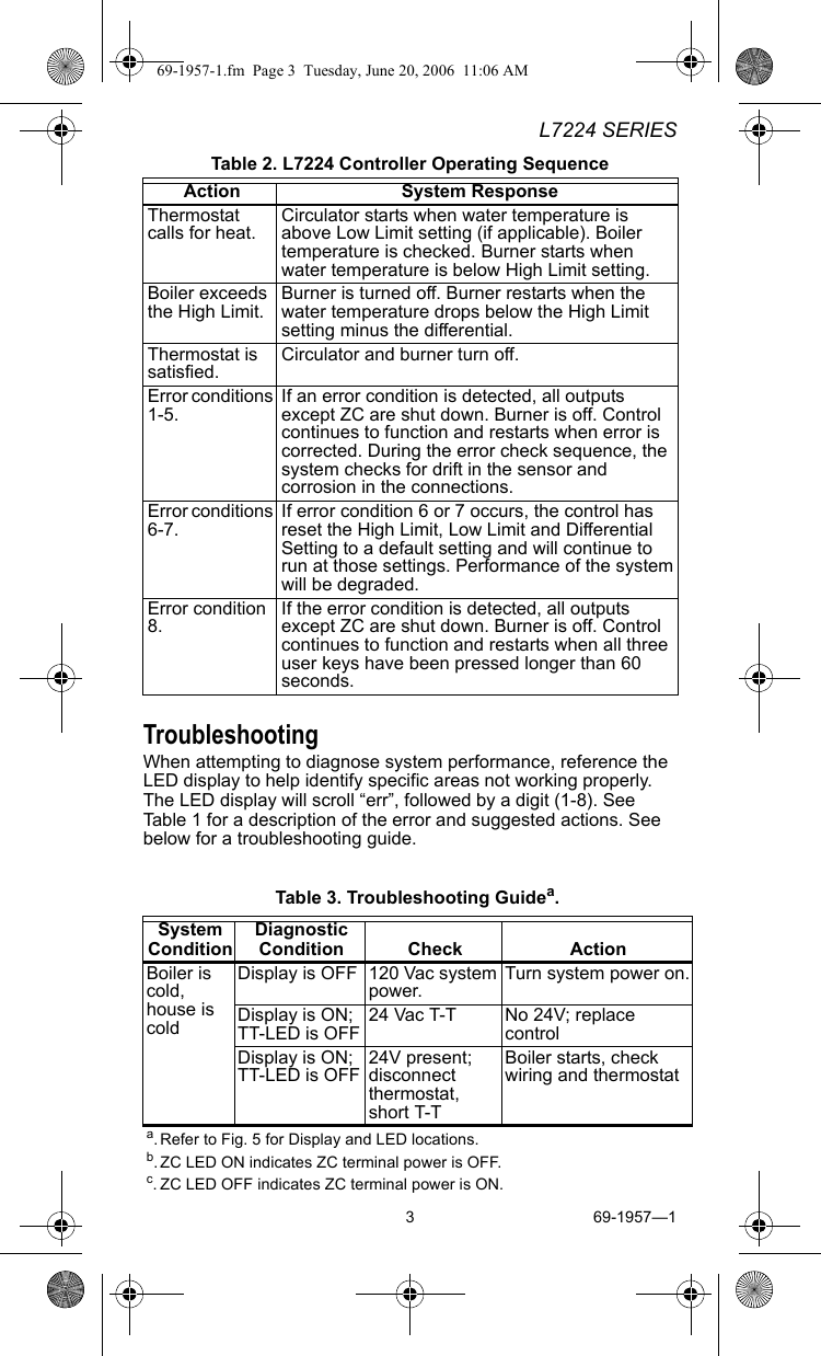 Page 3 of 4 - Honeywell Honeywell-Aquastatic-L7224-Users-Manual- 69-1957-1 L7224 Series Oil Electronic Aquastat Controller  Honeywell-aquastatic-l7224-users-manual