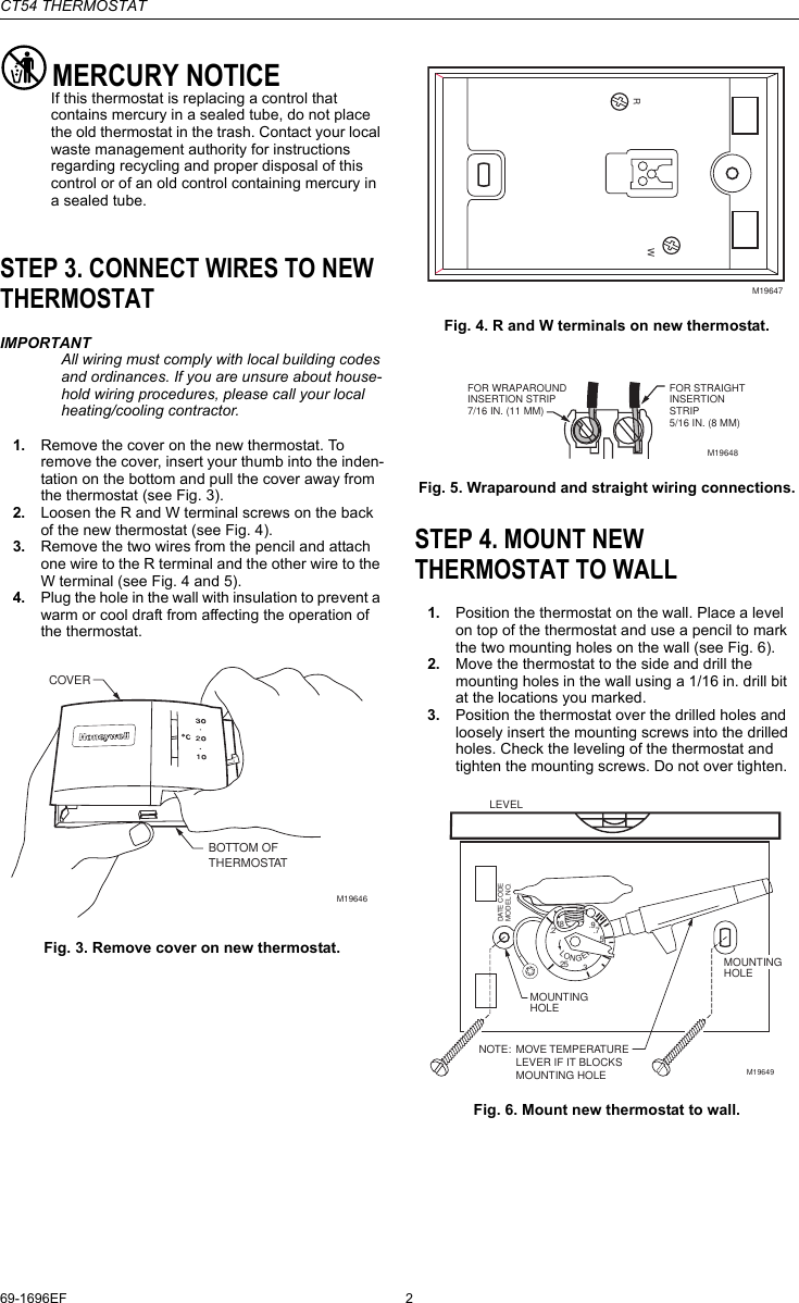 Honeywell Ct54 Owner S Manual 69 1696