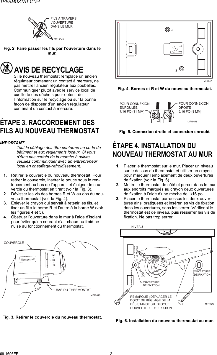 Page 6 of 8 - Honeywell Honeywell-Ct54-Owner-S-Manual 69-1696