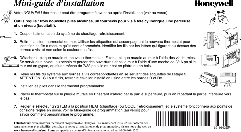 Page 3 of 4 - Honeywell Honeywell-Ct8602-Ct3600-Owner-S-Manual 69-1553 QuickGuideCT2300