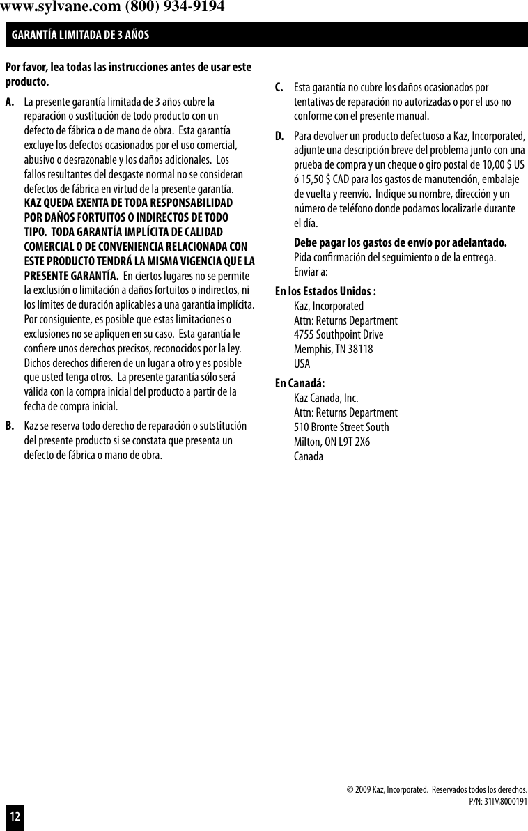 Page 12 of 12 - Honeywell Honeywell-Energy-Smart-Hz-8000-Users-Manual-  Honeywell-energy-smart-hz-8000-users-manual