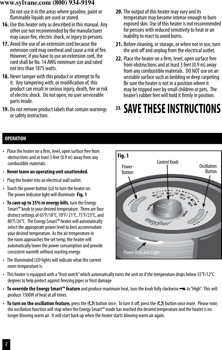 Page 2 of 12 - Honeywell Honeywell-Energy-Smart-Hz-8000-Users-Manual-  Honeywell-energy-smart-hz-8000-users-manual