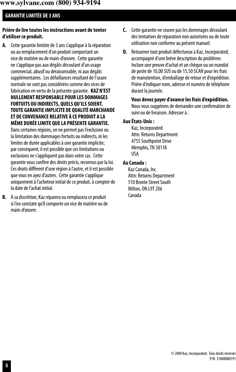 Page 8 of 12 - Honeywell Honeywell-Energy-Smart-Hz-8000-Users-Manual-  Honeywell-energy-smart-hz-8000-users-manual