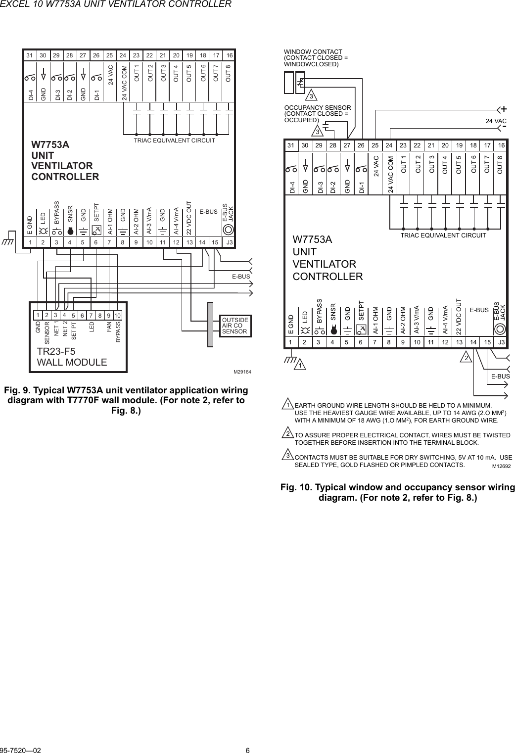 Page 6 of 12 - Honeywell Honeywell-Excel-10-W7753A-Users-Manual- 95-7520_A - Excel 10, W7753A Unit Ventilator Controller  Honeywell-excel-10-w7753a-users-manual