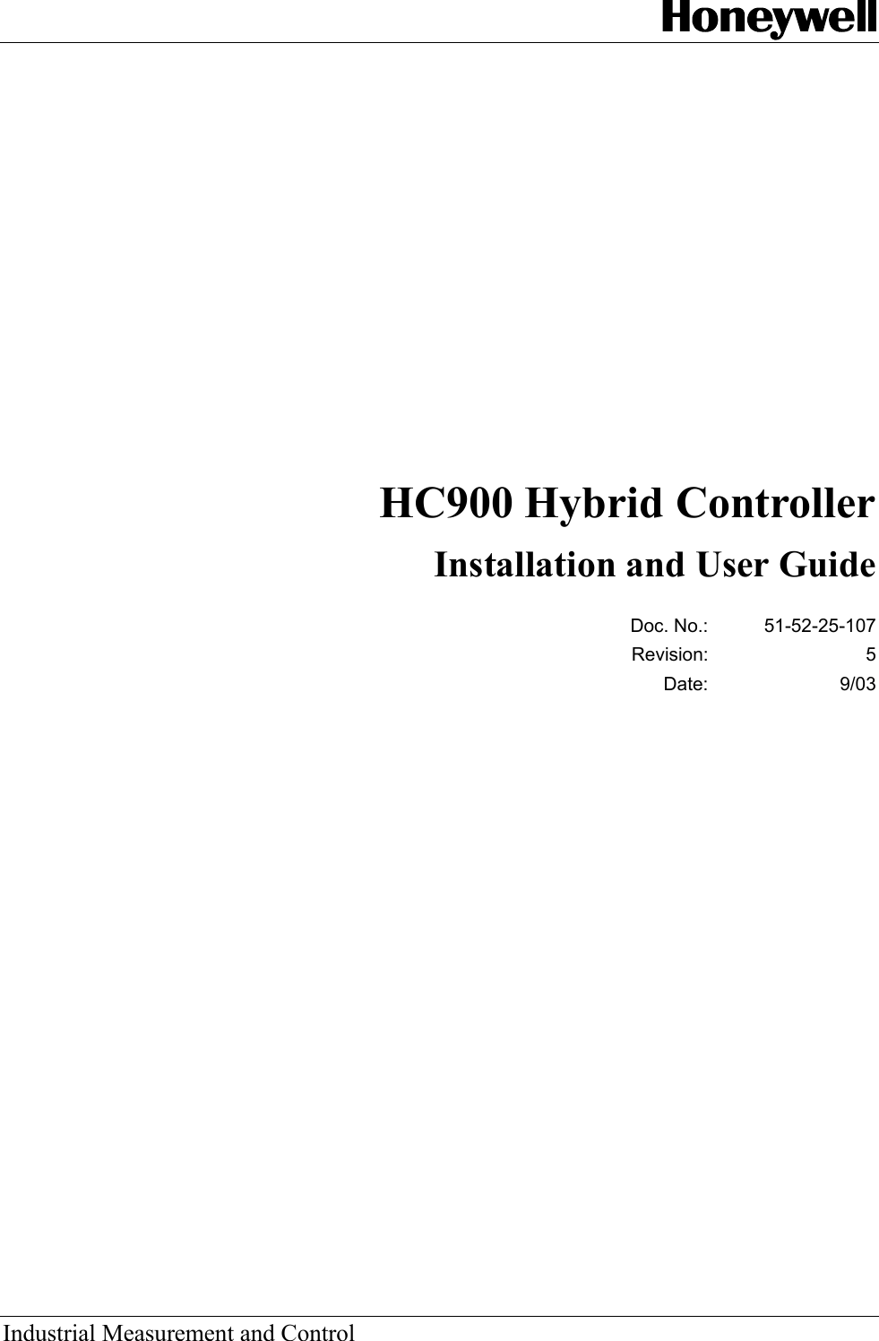 Honeywell Hc900 Users Manual Controllers