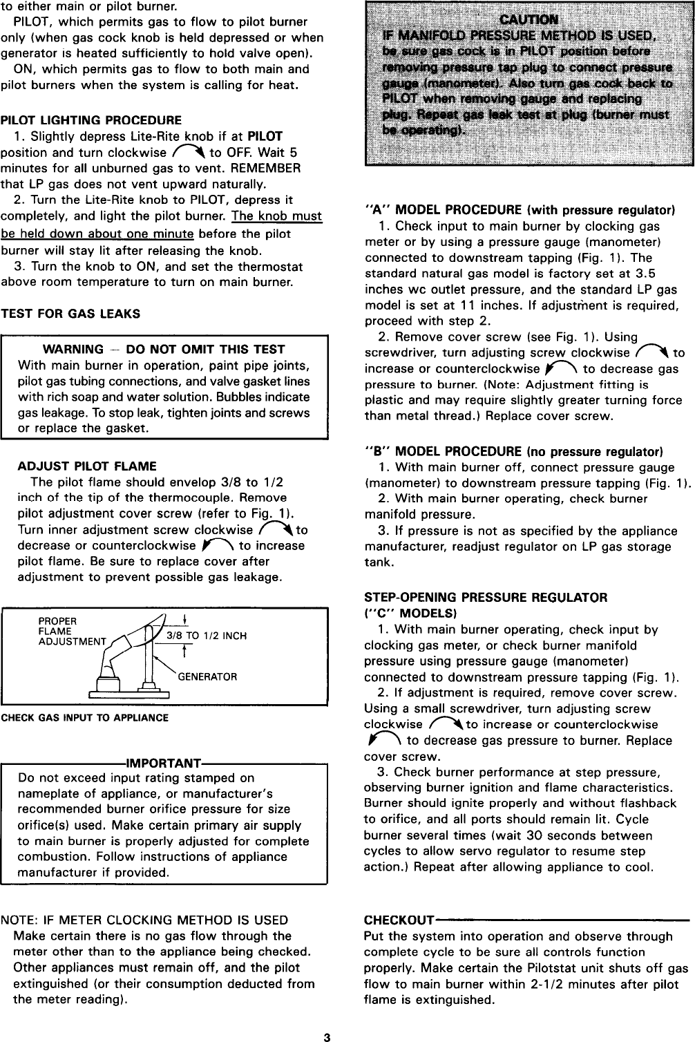 Page 3 of 4 - Honeywell Honeywell-Honeywell-Gas-Heater-Vs820-Users-Manual- 95C-10024B - VS820 Powerpile Combination Gas Controls Honeywell-honeywell-gas-heater-vs820-users-manual