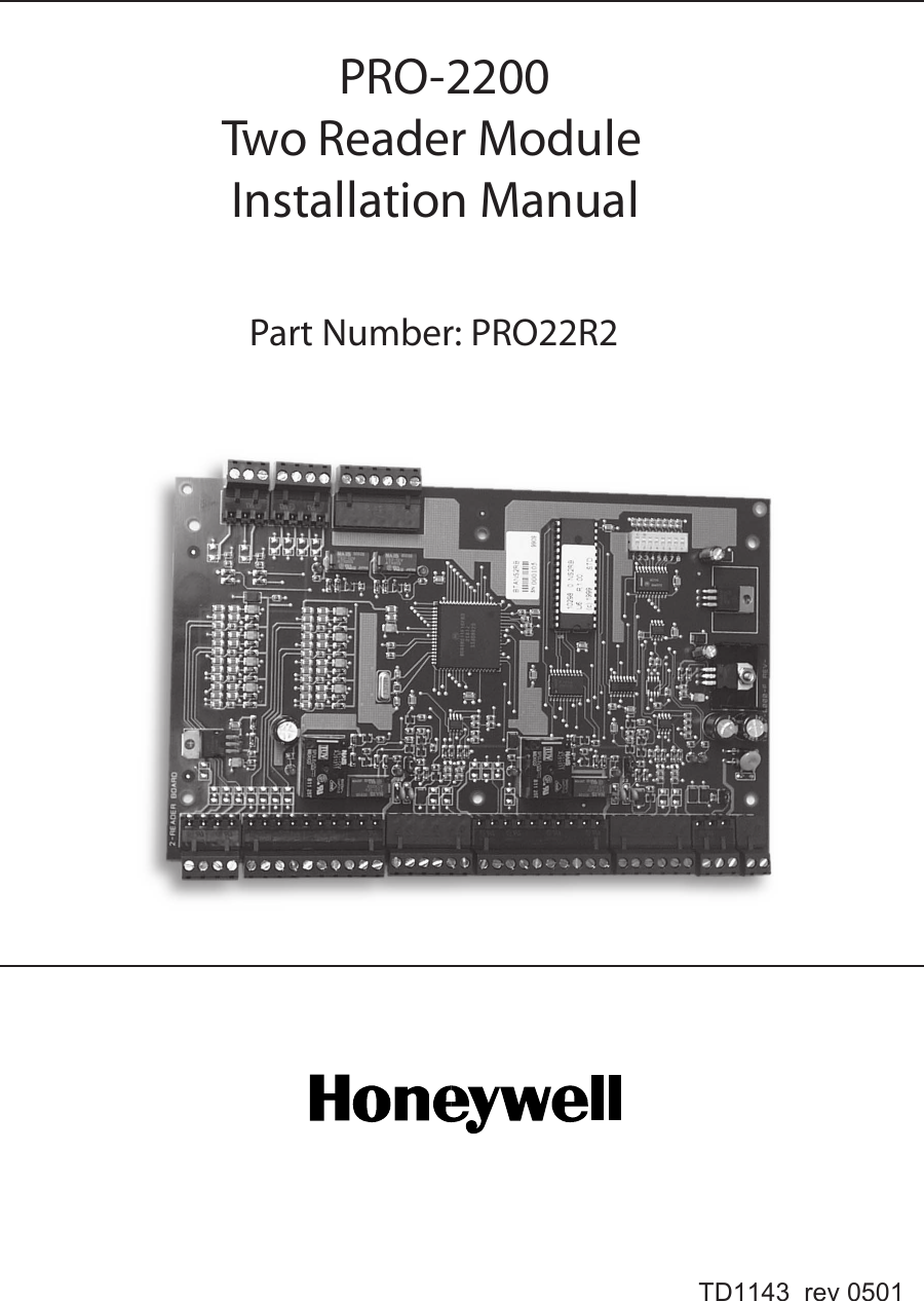 Honeywell Home Security System Pro 2200 Users Manual