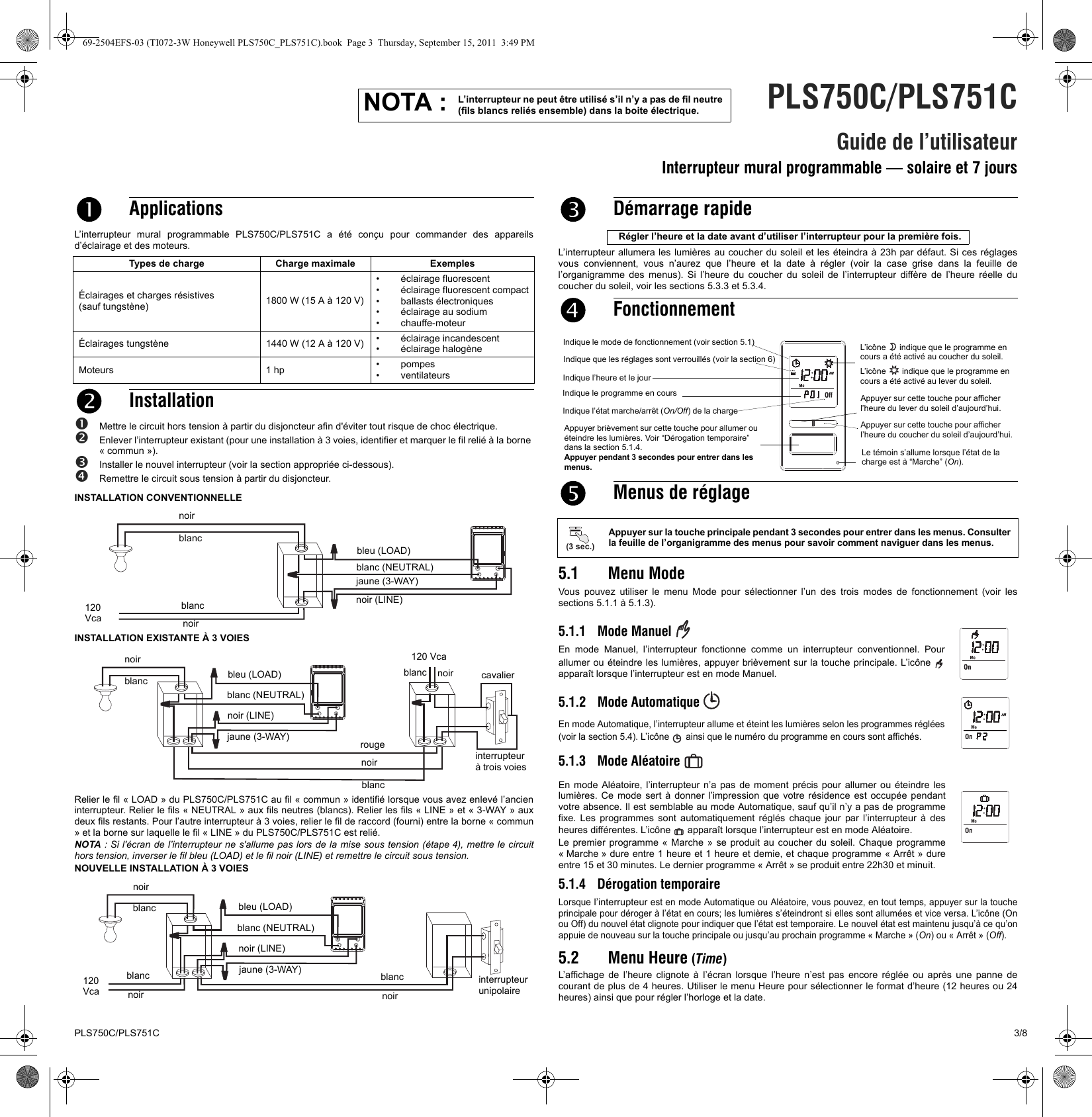 Page 3 of 8 - Honeywell Honeywell-Honeywell-Home-Theater-Screen-Pls750C-Users-Manual- 69-2504EFS-03 (TI072-3W PLS750C_PLS751C)  Honeywell-honeywell-home-theater-screen-pls750c-users-manual