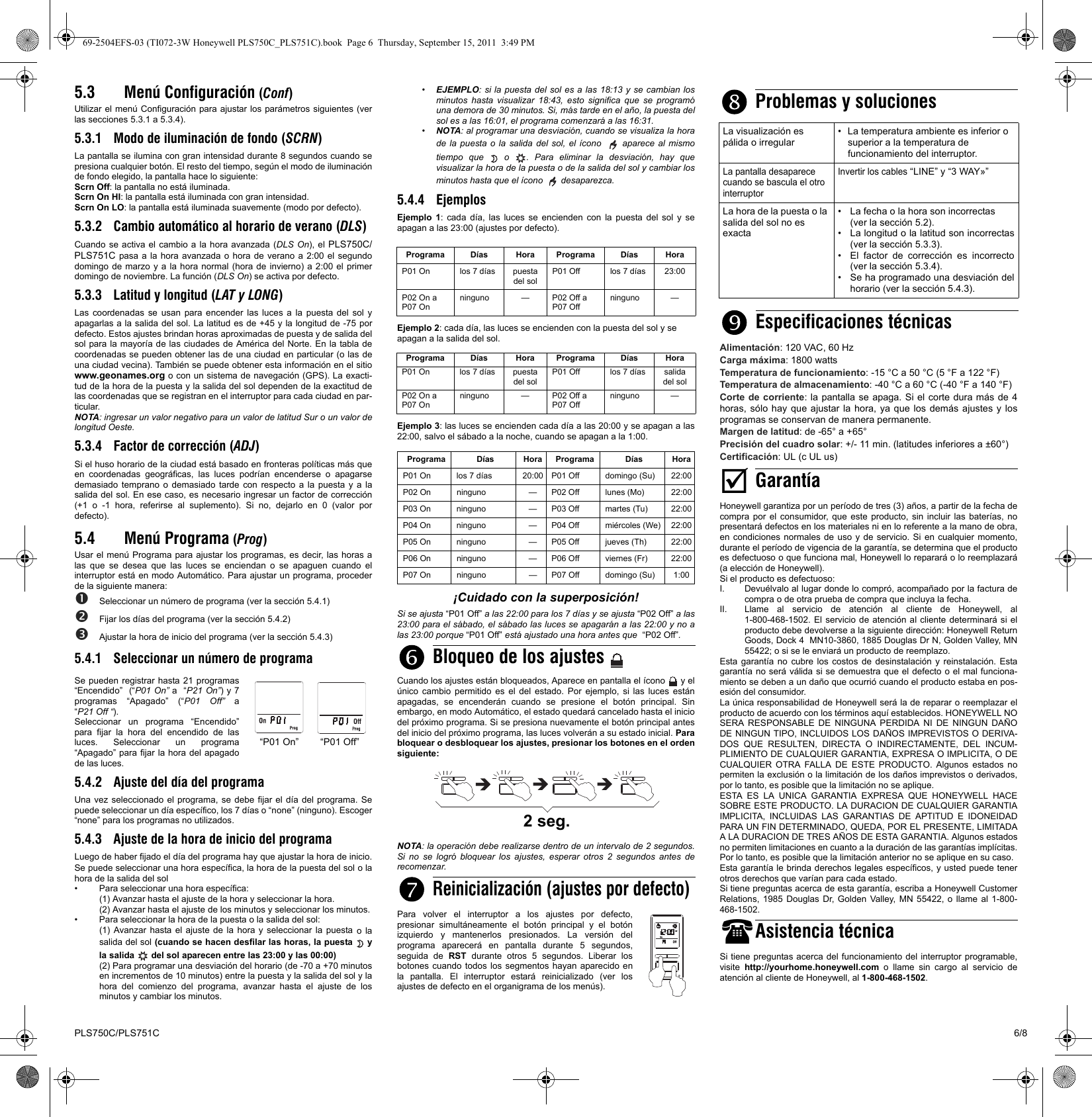 Page 6 of 8 - Honeywell Honeywell-Honeywell-Home-Theater-Screen-Pls750C-Users-Manual- 69-2504EFS-03 (TI072-3W PLS750C_PLS751C)  Honeywell-honeywell-home-theater-screen-pls750c-users-manual