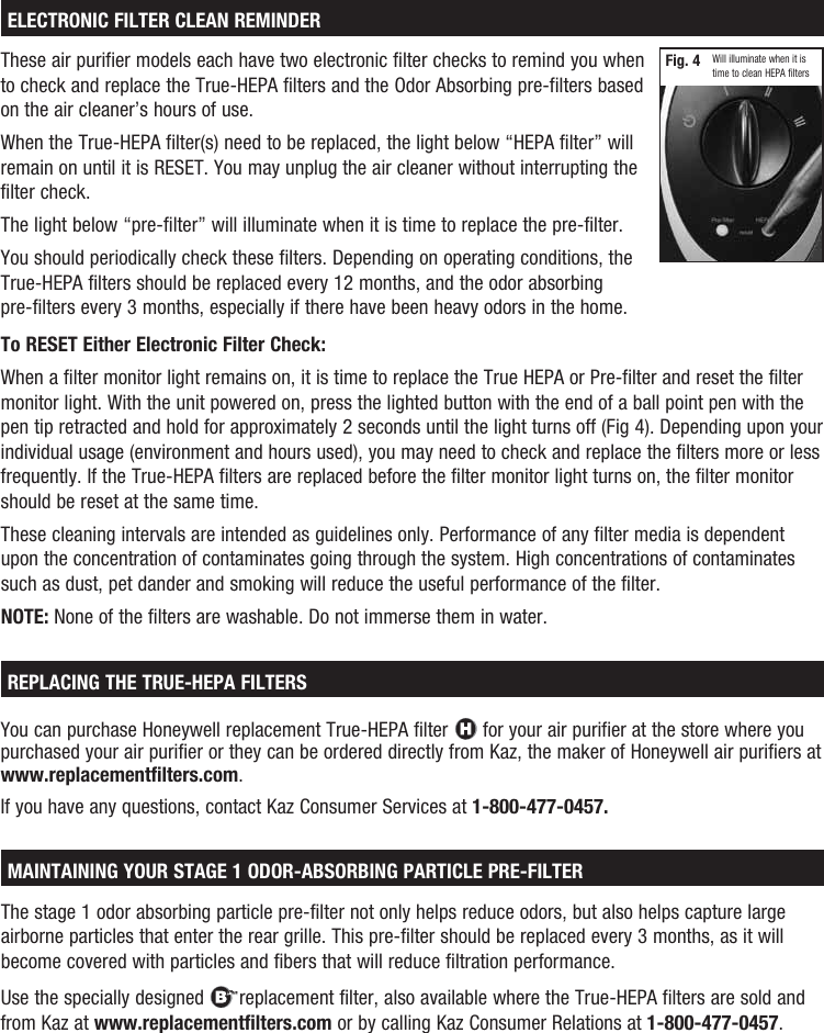 Page 4 of 6 - Honeywell Honeywell-Honeywell-Hpa-050-Air-Purifier-Hpa050-Users-Manual-  Honeywell-honeywell-hpa-050-air-purifier-hpa050-users-manual